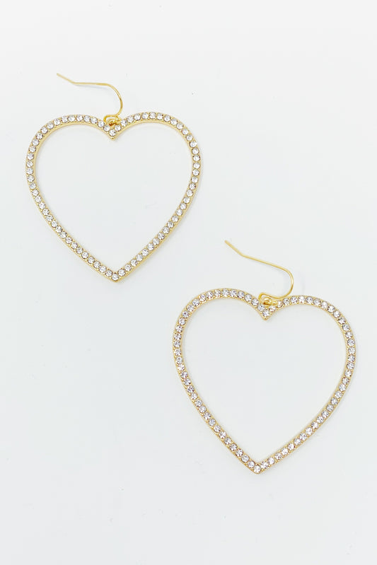 My Precious Heart Earrings, Gold