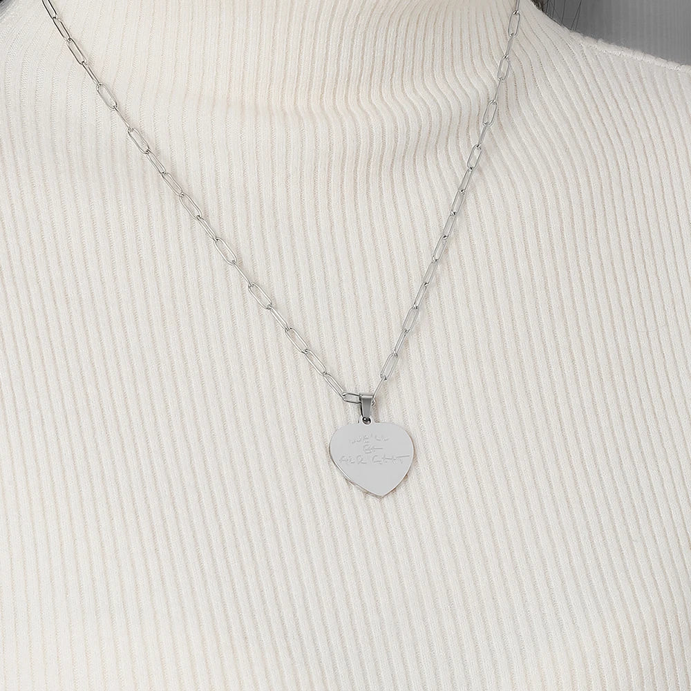 "We'll Be Alright" Necklace, Stainless Steel Harry Styles Heart Pendant Jewelry